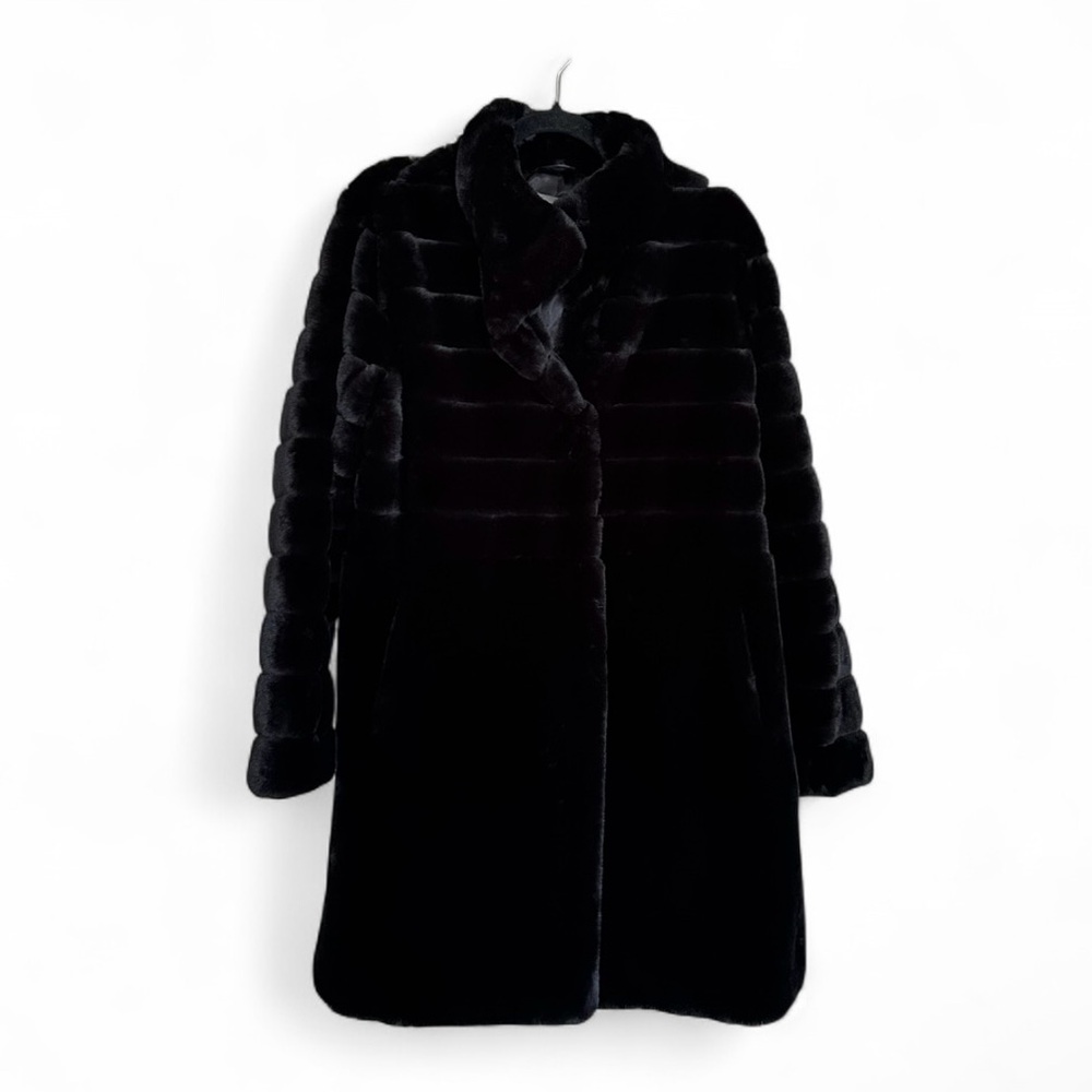 Vince Camuto Black Timeless Old Money Cozy Teddy Coat Long Jacket sz XL